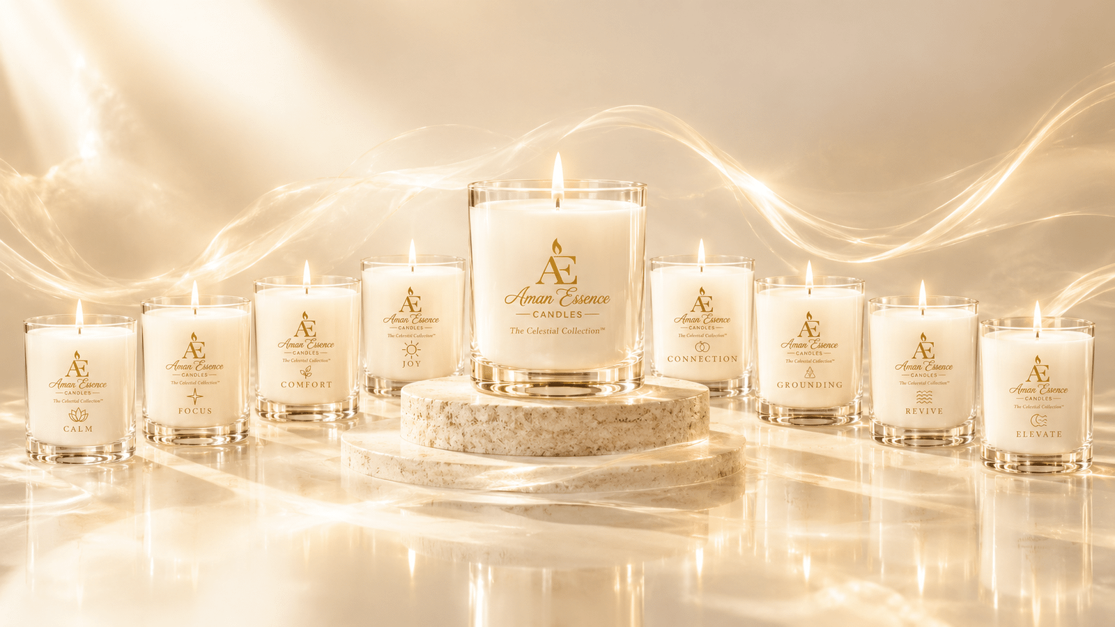 The Celestial Collection by Aman Essence Candles